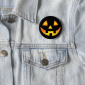 Kürbislaterne Creepy Pumpkin Face Halloween Button (Beispiel)