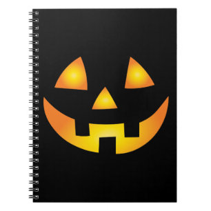Kürbislaterne Creepy Pumpkin Face Halloween Notizblock