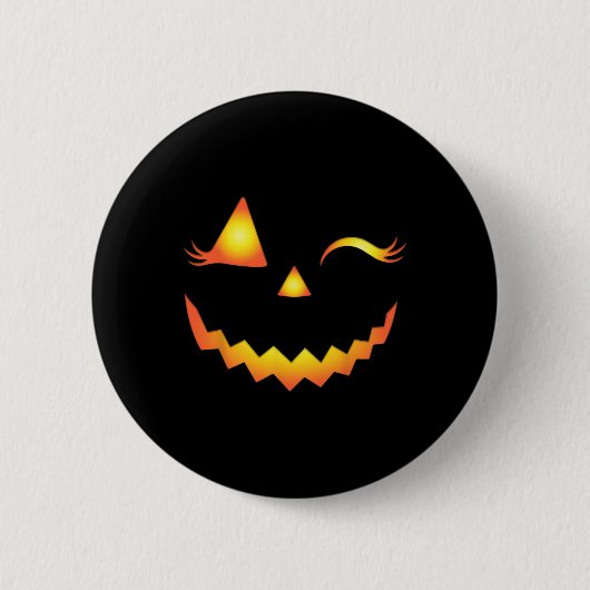 Kürbislaterne Face Pumpkin Eyelashes Hallowen Cos Button (Vorderseite)