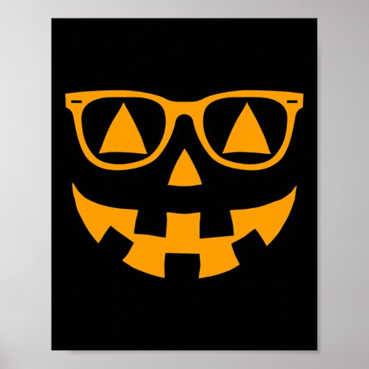 Kürbislaterne Face Sunglasses Brillen Halloween P Poster (Vorne)