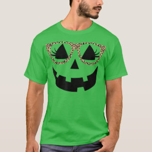 Kürbislaterne gegenüber Pumpkin Hallowen Leopard P T-Shirt