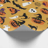Kürbislaterne Geschenkpapier (Ecke)
