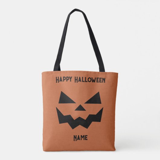 Kürbislaterne Gesicht Tasche (Rückseite)