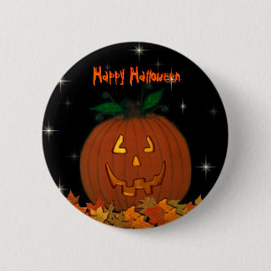 Kürbislaterne-glücklicher Halloween-Knopf Button