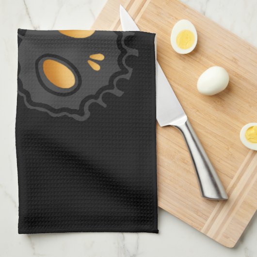 Kürbislaterne Glühen Geschirrtuch (Viertel Falte)