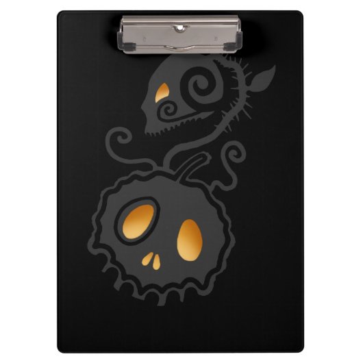 Kürbislaterne Glühen Klemmbrett (Vorderseite)