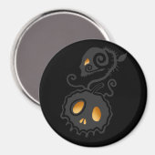 Kürbislaterne Glühen Magnet (Vorderseite/Rückseite)