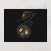 Kürbislaterne Glühen Postkarte (Vorderseite)