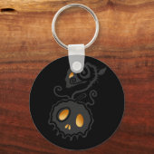 Kürbislaterne Glühen Schlüsselanhänger (Vorderseite)