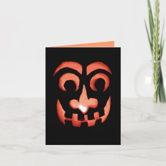 Kürbislaterne-Halloween-Anmerkungs-Karte Karte