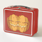 Kürbislaterne Halloween Design Metall Brotdose (Vorderseite)