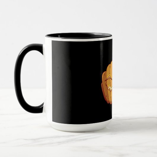 Kürbislaterne Halloween Design Tasse (Links)