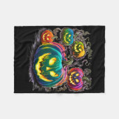 Kürbislaterne Halloween F Fleecedecke (Vorderseite (Horizontal))