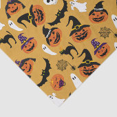 Kürbislaterne Halloween Familienmuster Seidenpapier (Ausschnitt)