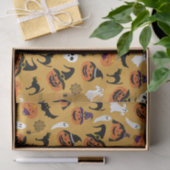 Kürbislaterne Halloween Familienmuster Seidenpapier (Geschenk)