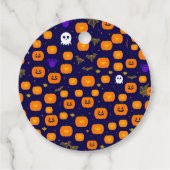 Kürbislaterne Halloween Geschenkanhänger (Rückseite)