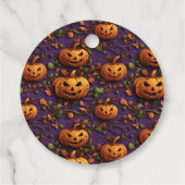 Kürbislaterne Halloween Geschenkanhänger (Rückseite)