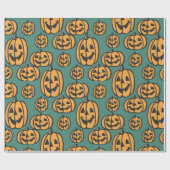 Kürbislaterne Halloween Geschenkpapier (Flach)