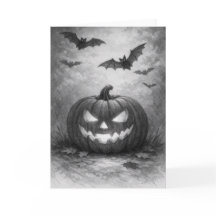 Kürbislaterne Halloween-Grußkarte