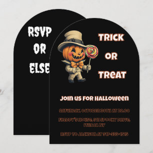 Kürbislaterne Halloween-Party Einladung