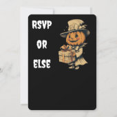 Kürbislaterne Halloween-Party Einladung (Rückseite)