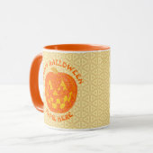Kürbislaterne Halloween Pumpkin Personalisiert Tasse (Vorderseite Links)