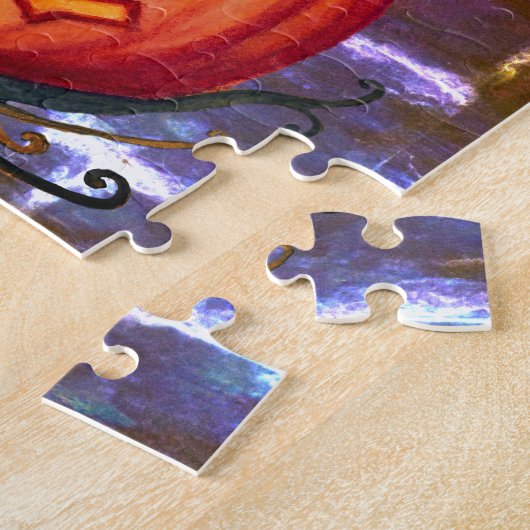 Kürbislaterne Halloween Puzzle (Seite)