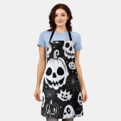 Kürbislaterne Halloween Schürze (Getragen)