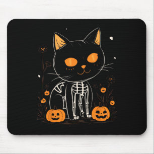 Kürbislaterne Halloween Spooky Kawaii Skeleton Ca Mousepad