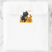 Kürbislaterne Halloween Sticker Black Cat 2 (Tasche)