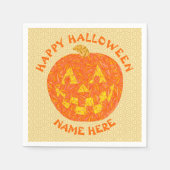 Kürbislaterne Halloween Trick oder Party behandeln Serviette (Vorderseite)