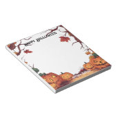 Kürbislaterne Happy Halloween Notizblock (angewinkelt)