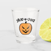Kürbislaterne Juice Halloween Pumpkin Pun Joke Schnapsglas (Vorderseite)