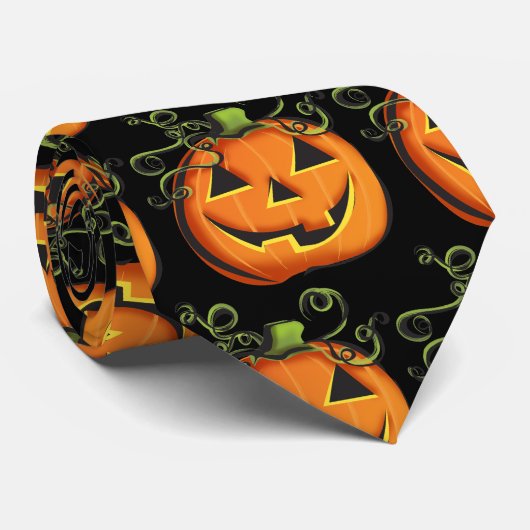 Kürbislaterne-Krawatte Krawatte (Gerollt)