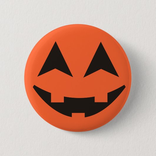 Kürbislaterne-Kürbis-Gesichts-Halloween-Knopf Button (Vorderseite)