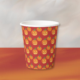 Kürbislaterne-Kürbismuster Halloween-Papierbecher Pappbecher