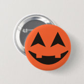Kürbislaterne-Kürbisvampire-Halloween-Knopf Button (Vorne & Hinten)