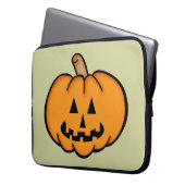 Kürbislaterne Laptopschutzhülle (Vorderseite Links)