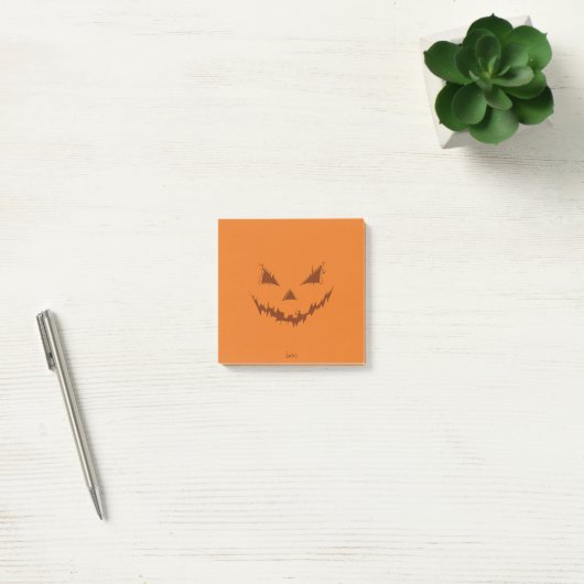 Kürbislaterne Orange Post-it Klebezettel (Büro)