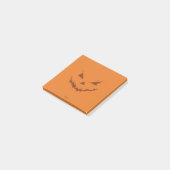 Kürbislaterne Orange Post-it Klebezettel (angewinkelt)