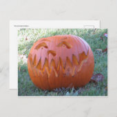 Kürbislaterne Postkarte (Vorne/Hinten)