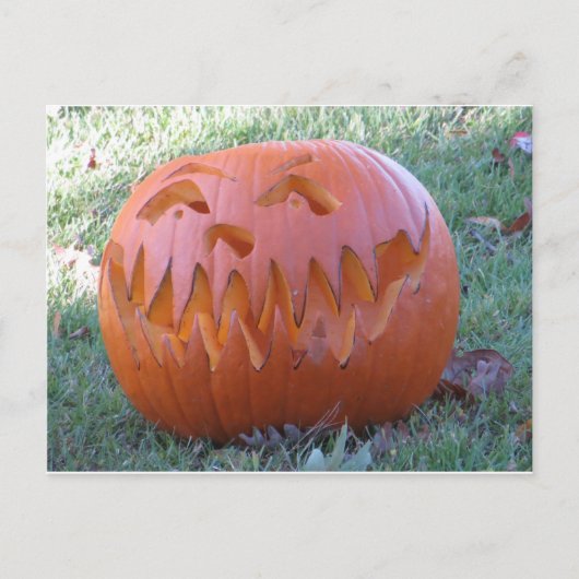 Kürbislaterne Postkarte (Vorderseite)