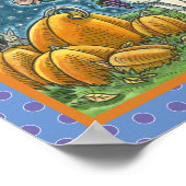 KÜRBISLATERNE PRINCE AUF SEINEM MAGIC UNICORN PONY POSTER (Ecke)