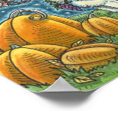 KÜRBISLATERNE PRINCE AUF SEINEM MAGIC UNICORN PONY POSTER (Ecke)