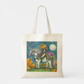 KÜRBISLATERNE PRINCE AUF SEINEM MAGIC UNICORN PONY TRAGETASCHE (Rückseite)