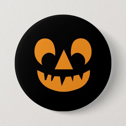 Kürbislaterne Pumpkin Face Button (Vorderseite)
