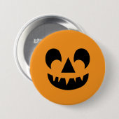 Kürbislaterne Pumpkin Face Button (Vorne & Hinten)