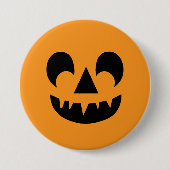 Kürbislaterne Pumpkin Face Button (Vorderseite)