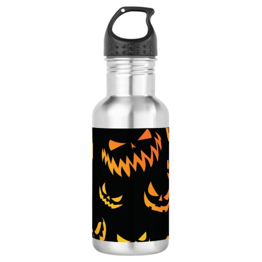 Kürbislaterne Pumpkin Face Edelstahlflasche (Vorderseite)