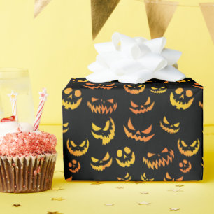 Kürbislaterne Pumpkin Face Geschenkpapier